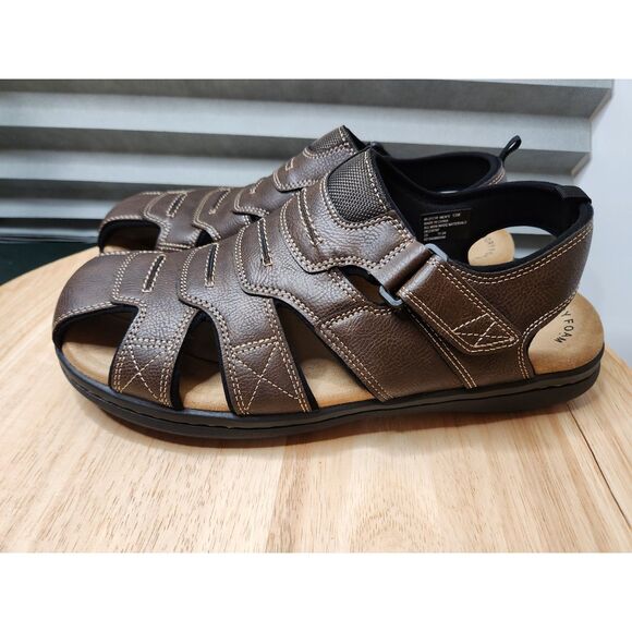 Dockers Seaboard Sandals Men’s 13 Brown Memory Foam NWB - Picture 2 of 8